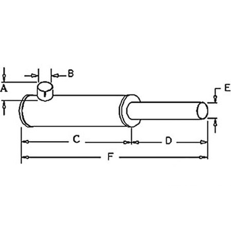 Aftermarket Muffler w/ 16" Shell Length 2-1/8" ID Inlet Fits John Deere 1010 AT16829